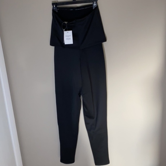 NWT ASOS black Bandeau Double Layer Jumpsuit size 4 - Picture 5 of 16
